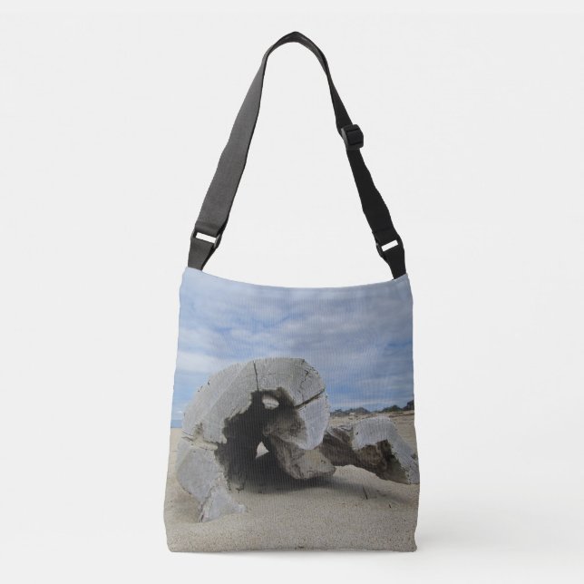 Bolso Cruzado Beach Lover Ocean Driftwood Foto Vida Costera (Anverso)