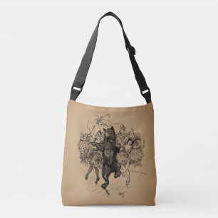 Bolso Cruzado Bear bailando arte de circo vintage