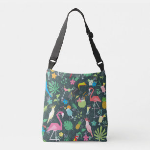 Bolso Cruzado Bebidas De Aves Tropicales: Vibrantes Sin Mar.