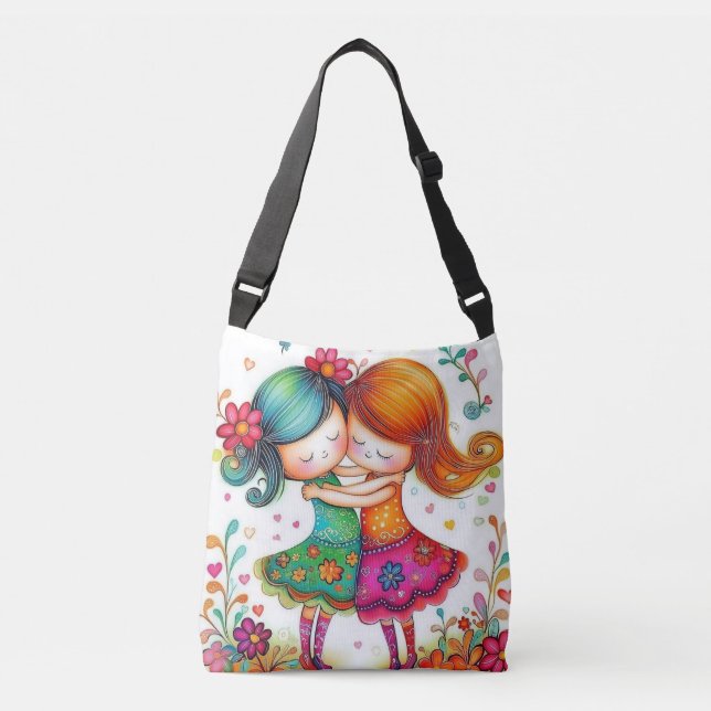 Bolso Cruzado Bellas Amiguitas (Anverso)
