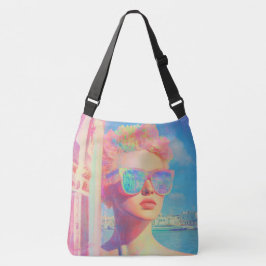 Bolso Cruzado Belleza costera neón con gafas de sol