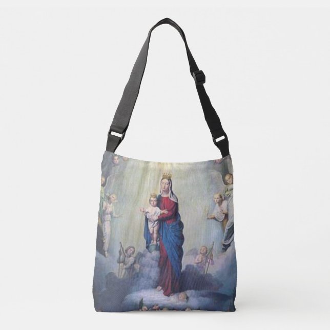 Bolso Cruzado Bendita Virgen María personalizada (Anverso)