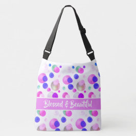 Bolso Cruzado Benditos Y Hermosos Puntos Divertidos De Blues Ros