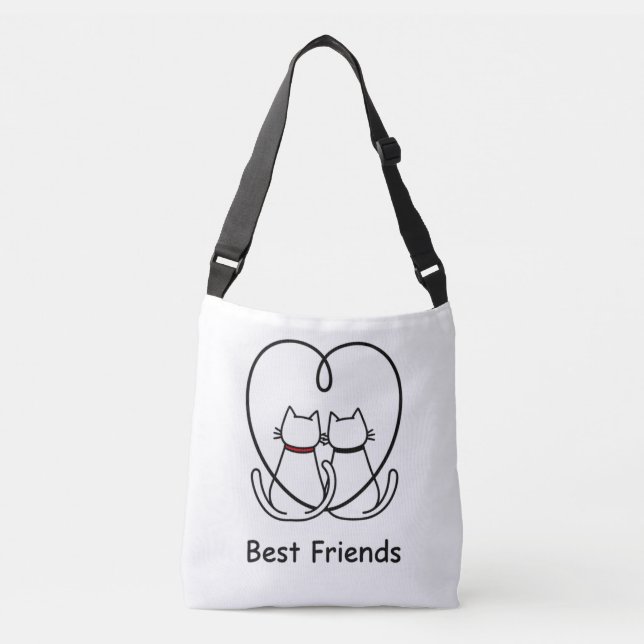 Bolso Cruzado Best Friends Cats Heart Tail (Anverso)