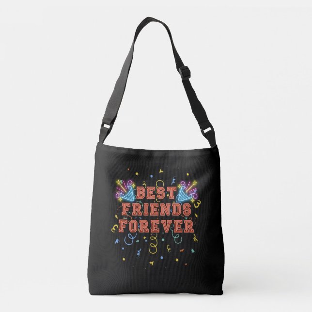 Bolso Cruzado best friends forever,best friend day, funny, party (Reverso)