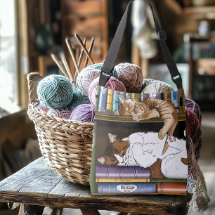 Bolso Cruzado Biblioteca de libros Shelf Cats