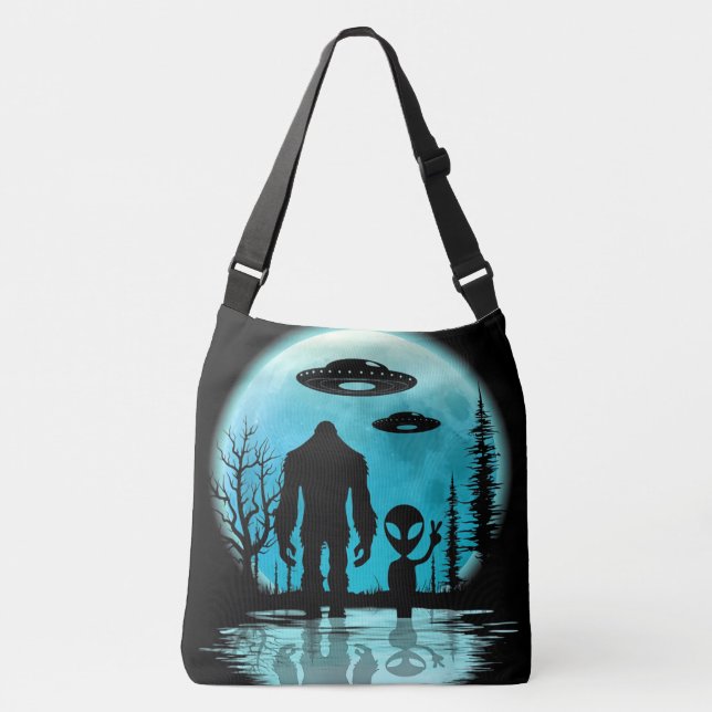 Bolso Cruzado Bigfoot UFO Alien (Anverso)