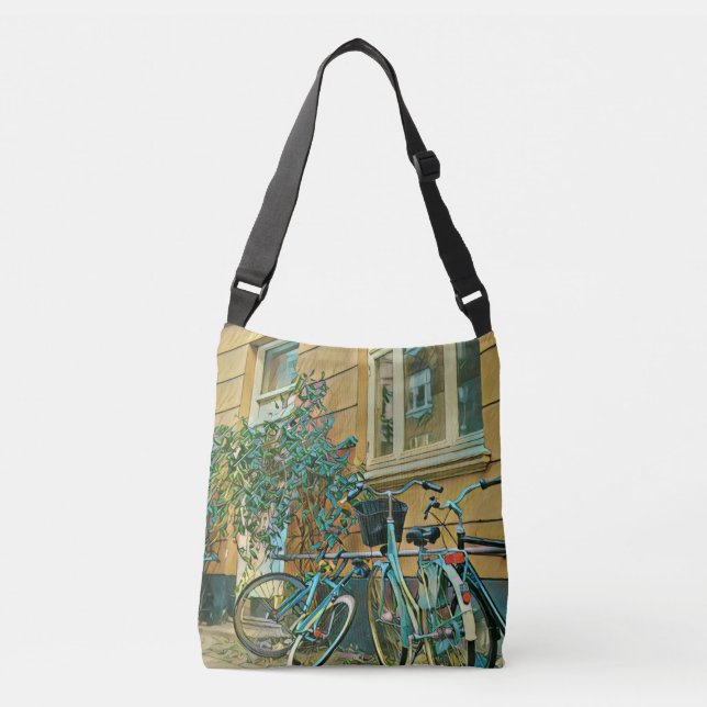 Bolso Cruzado Biking Lover Gift | Cycling Painting (Anverso)