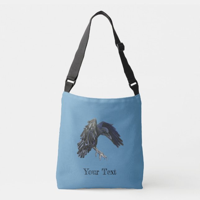 Bolso Cruzado Black Crow Master of Time Personalized Sky Blue (Anverso)