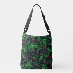 Bolso Cruzado Blackberries sobre gris oscuro