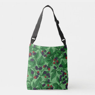 Bolso Cruzado Blackberries sobre verde