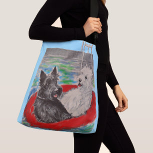 Bolso Cruzado Blackie y Whitie en una balsa