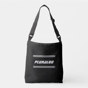 Bolso Cruzado Blanco negro monogramado deportivo