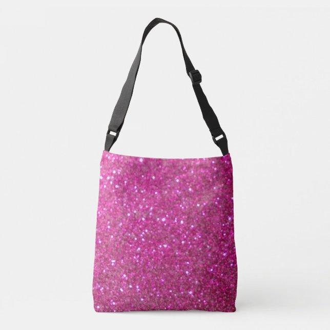Bolso Cruzado Bling rosa, brillo y purpurina (Reverso)