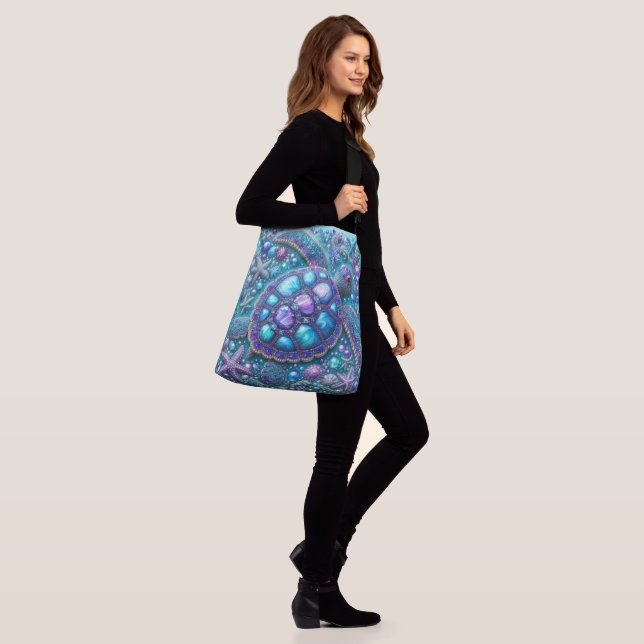 Bolso Cruzado Bling Sea Turtle Blue Purple Verde azulado (Puesto)