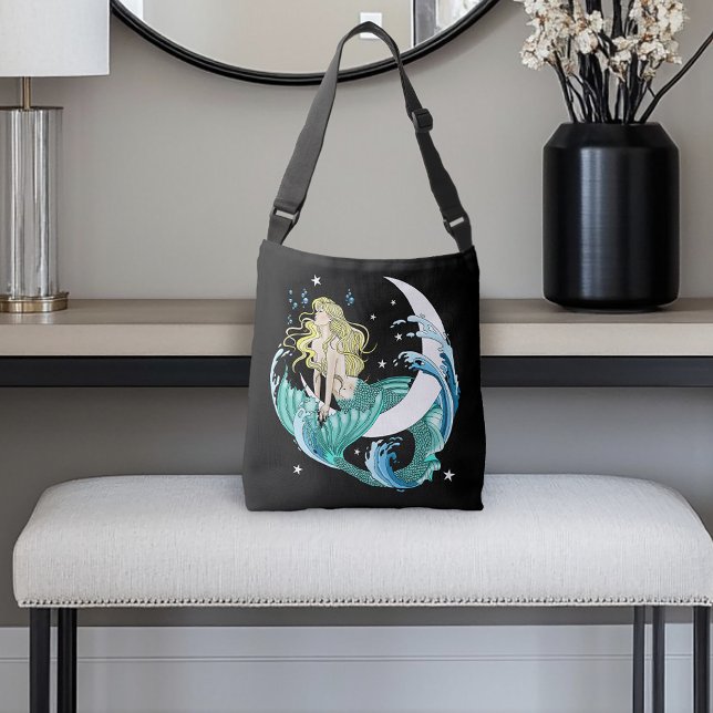 Bolso Cruzado Blonde Mermaid Moon Fantasy Art Deco (Subido por el creador)