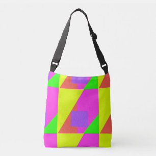 Bolso Cruzado Bloque de color Bright Bold Retro Imprimir