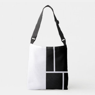Bolso Cruzado Bloque de color inspirado en los Mondrios Negros y