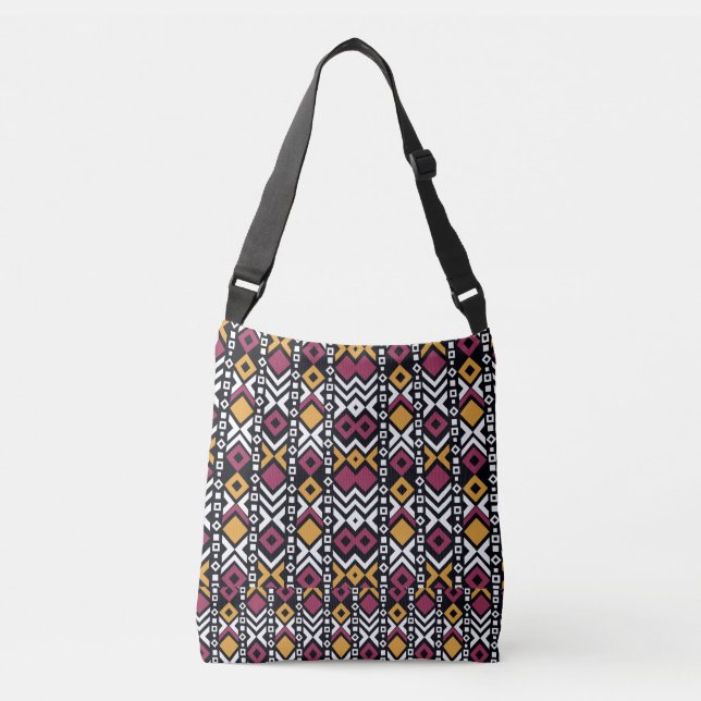 Bolso Cruzado Bloques geométricos coloridos de moda (Anverso)