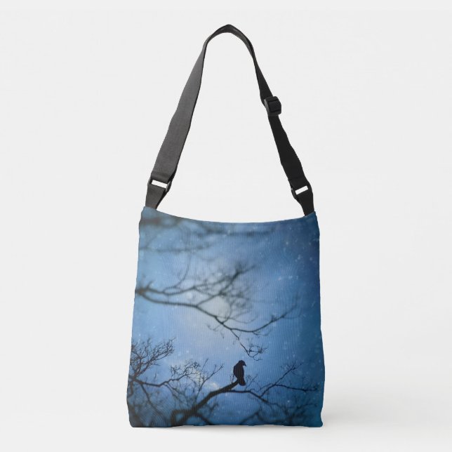 Bolso Cruzado Blue Crystal Crow (Anverso)