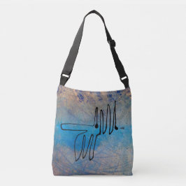 Bolso Cruzado Blue Dog, Abstract Art
