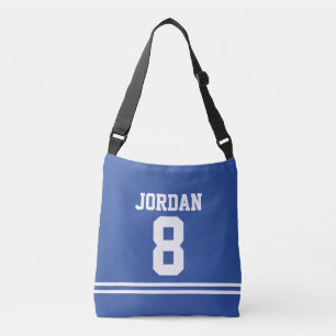 Bolso Cruzado Blue Football Jersey con nombre y número personal