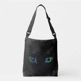 Bolso Cruzado Blue Green Cat Oyes Funny Crossbody Bag