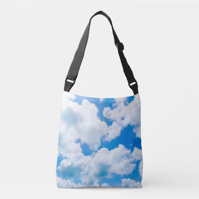Bolso Cruzado Blue Heaven Clouds II + tu texto e ideas (Anverso)