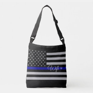 Bolso Cruzado Blue Line fino señala a la esposa por medio de un