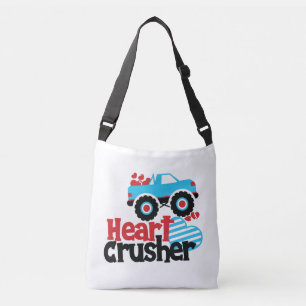 Bolso Cruzado Blue Monster Truck Heart Crusher Valentine