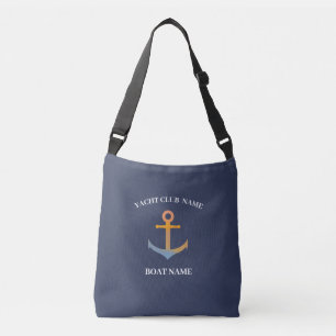 Bolso Cruzado Blue Nautical Anchor club náutico marina welcom
