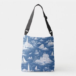 Bolso Cruzado Blue Nautical Toile de Jouy