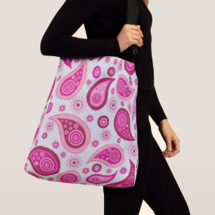 BOLSO CRUZADO BOHO BOHEMIAN PINK PAISLEY CROSSBODY BAG