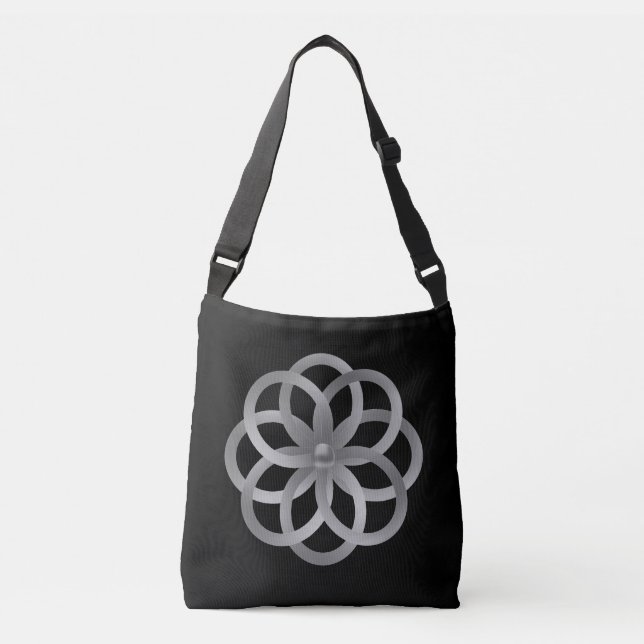 Bolso Cruzado Boho Chic Mandala de Plata (Anverso)
