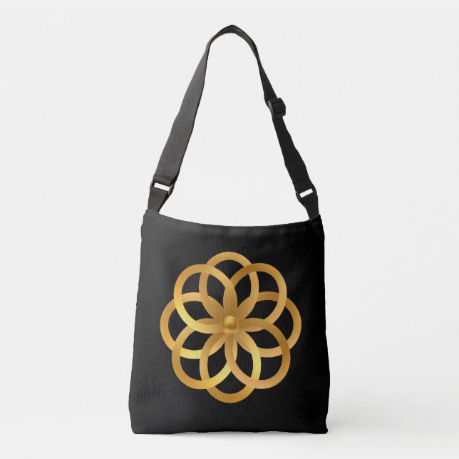 Bolso Cruzado Boho Chic Mandala Dorado (Anverso)