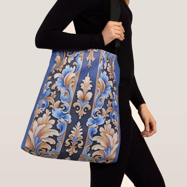 Bolso Cruzado Boho Cowgirl Western Floral Damask (Detalle)