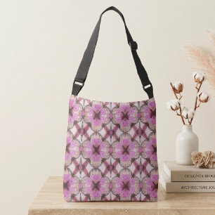 Bolso Cruzado Boho Floral Rosa