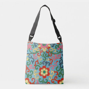 Bolso Cruzado Boho Moda retro floral oriental