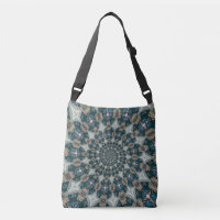 Boho Spiral Azul Turquesa y Caqui Kaleidoscopio