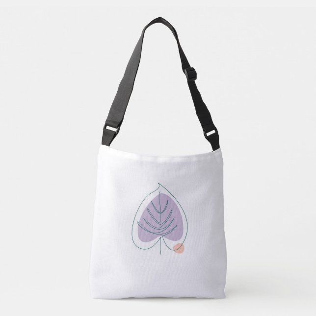 Bolso Cruzado Boho Zen Little Lilac Leaf (Anverso)