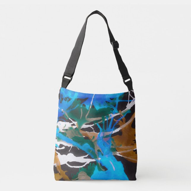 Bolso Cruzado Bolso: "Memoria", azul ceruleño (Anverso)