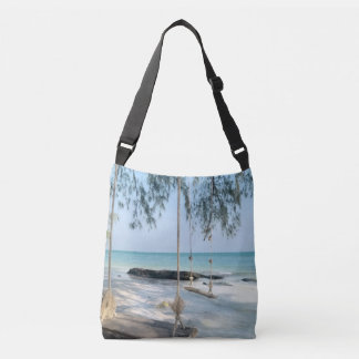 Bolso Cruzado "Bolso transversal de escenario de océano tropical