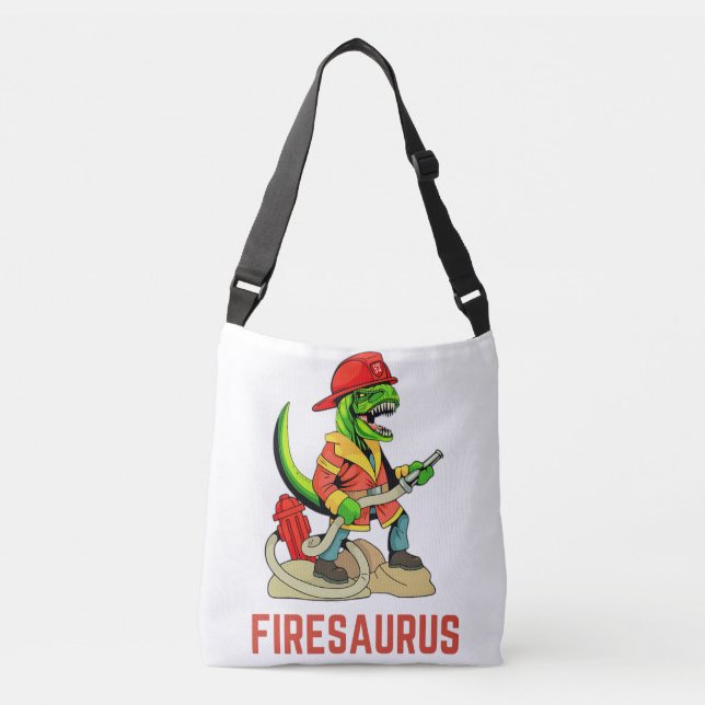 Bolso Cruzado Bombero de Firesauro Dinosaurio Bombero T Rex (Anverso)