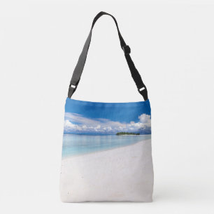 Bolso Cruzado Bonita playa de arena blanca y océano turquesa