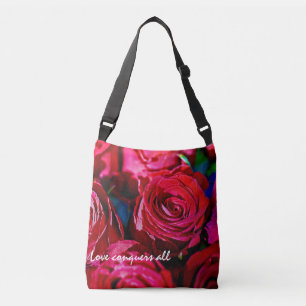 Bolso Cruzado Bonito Bunch De Rosas Rojas