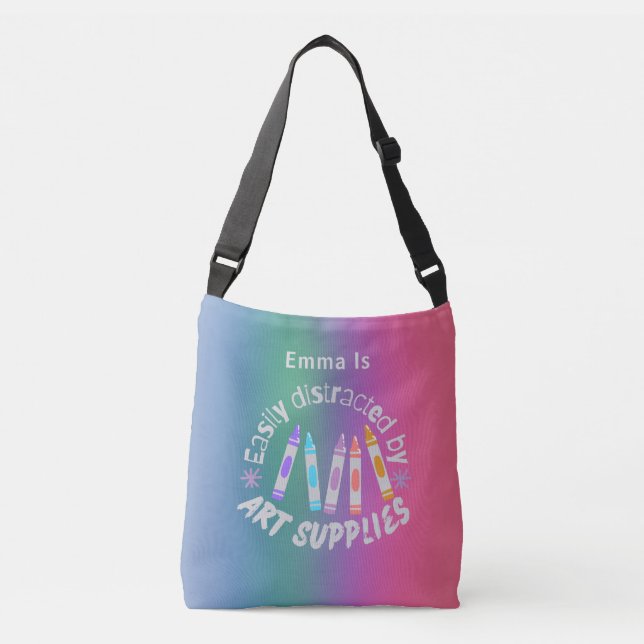 Bolso Cruzado Bonito divertida Colores de degradado modernos Bol (Anverso)