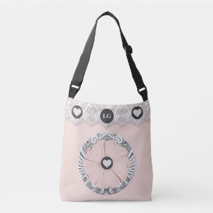 Bolso Cruzado Bonito Lacy Soft Pink Floral Tote Bag