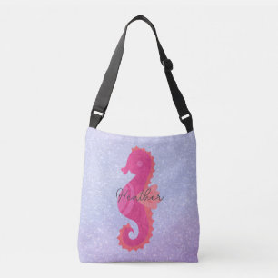 Bolso Cruzado Bonito Pequeño caballito de mar rosado