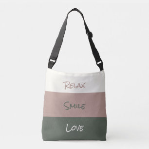 Bolso Cruzado Bonito Relax Smile Love Cross Body Tote Bag