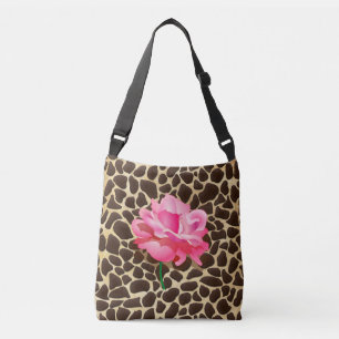 Bolso Cruzado Bonito Rosa Brown & Gold Animal Print